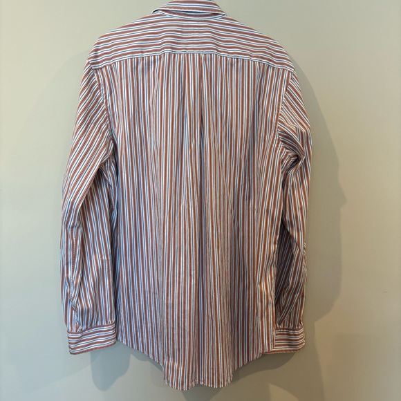 Ralph Lauren Men's Casual Striped Shirt - Orange and White Large - Picture 9 of 14